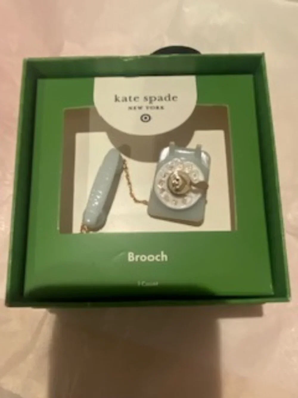 Kate Spade rotary telephone Brooch -New